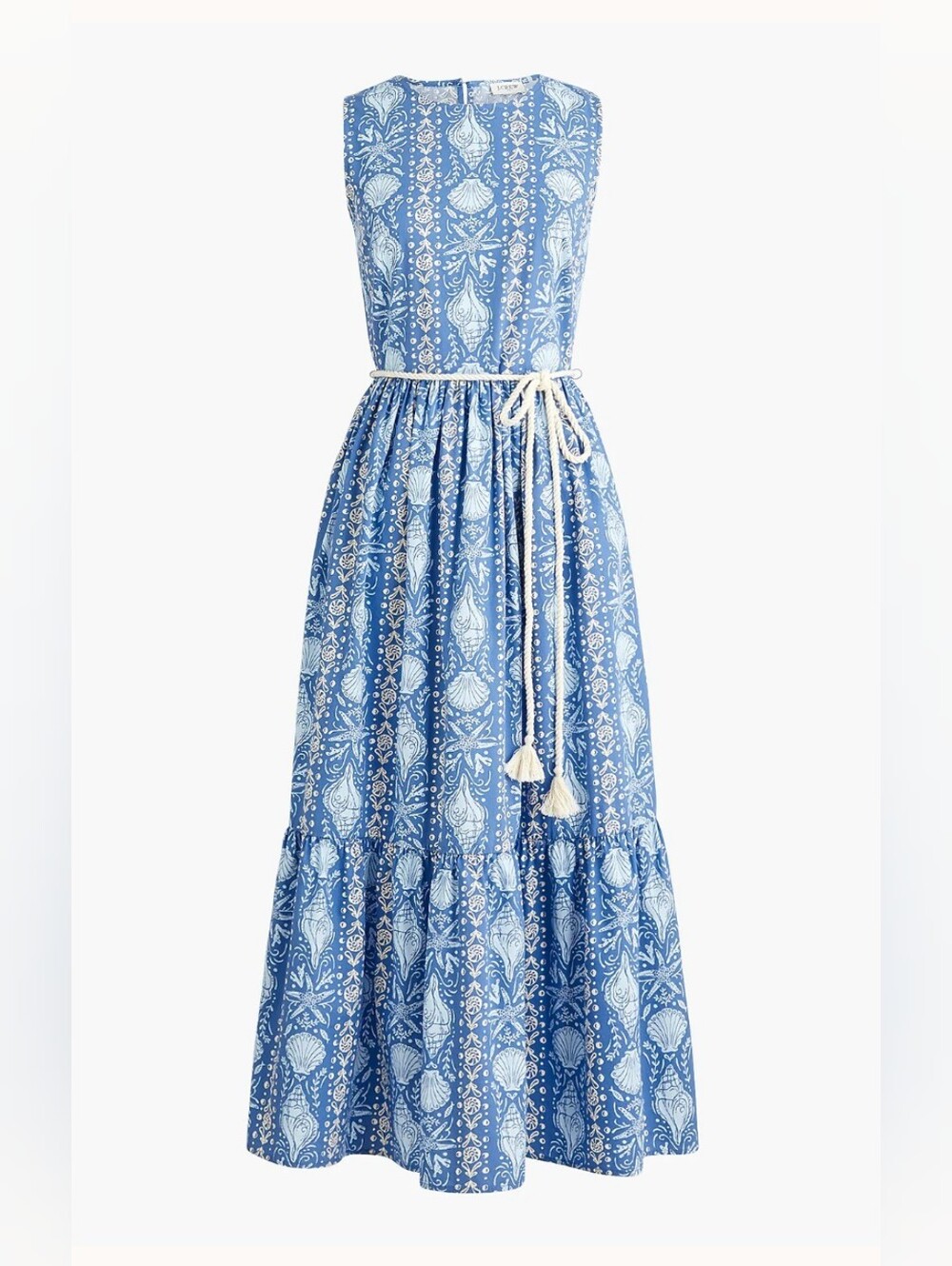 J Crew Factory Tiered Rope Belt Midi Dress Size 2